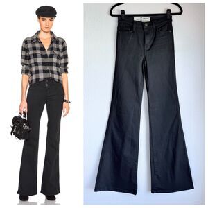 NWT Current/Elliott Women's The Girl Crush Flare Jeans in Tar Black Wash Size 25